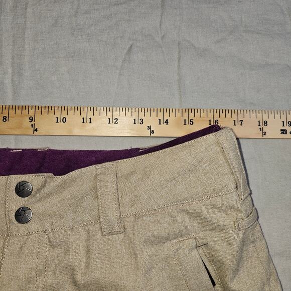 APERTURE, Tan Snowboard Pants, Flair Leg, Adjustable Waist Cargos, Medium - Picture 8 of 11